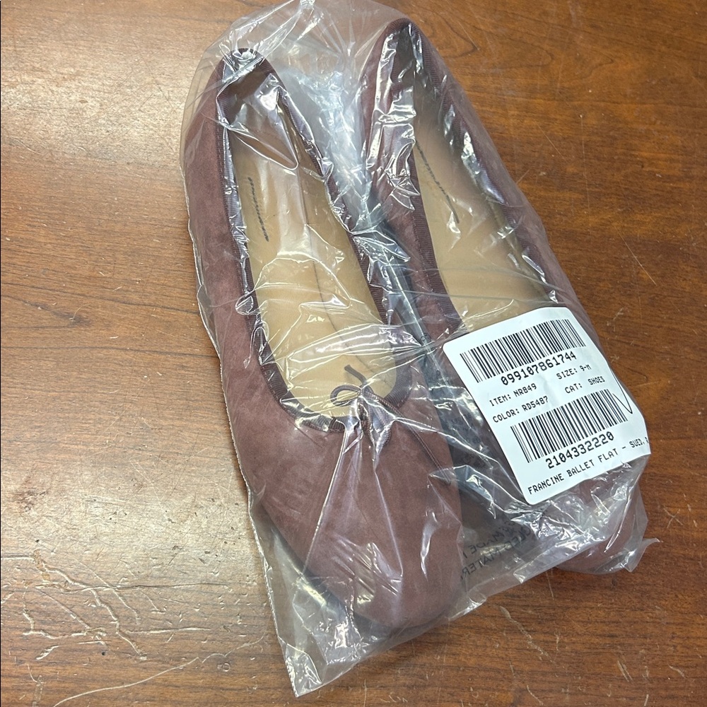Madewell Burgundy Suede Ballet Flats - Picture 2 of 4